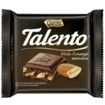 Chocolate Talento Meio Amargo 25g - 15 unidades - Garoto R$19