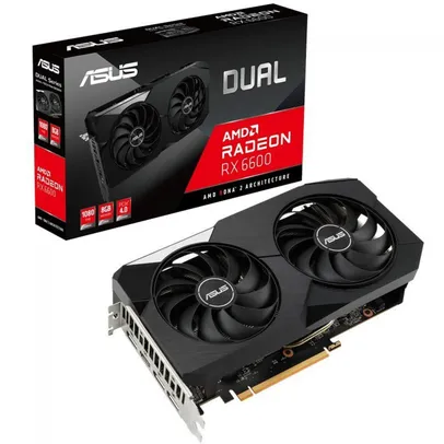 Placa de Vídeo ASUS DUAL Radeon RX 6600, 8GB, GDDR6, FSR, Ray Tracing, 90YV0GP0-M0NA00