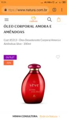 Natura Óleo Desodorante Corporal Amora e Amêndoas Sève - 200ml - R$37