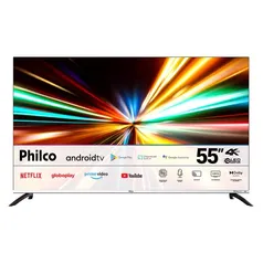 (CC SANTANDER) Smart Tv 55 Philco Android Tv 4k Qled