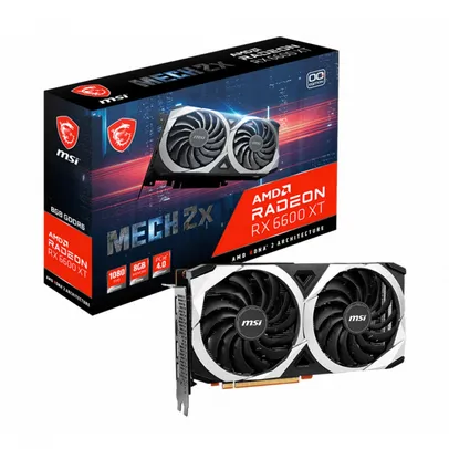 Placa de Vídeo MSI AMD Radeon, RX 6600 XT MECH 2X, OC, 8GB, GDDR6, FSR, Ray Tracing