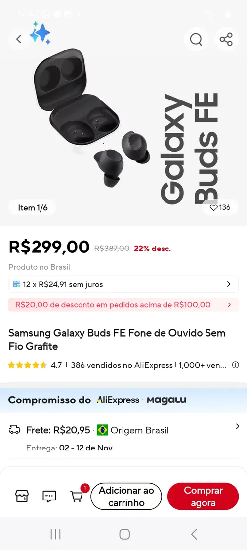 Imagem na descrição da promoção