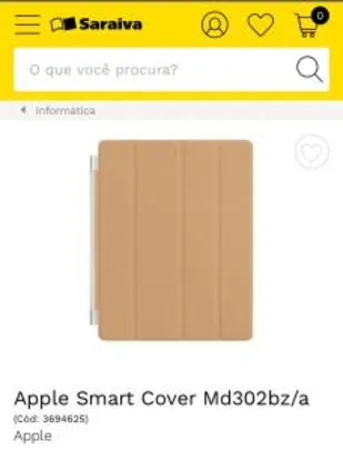 Apple Smart Cover Md302bz/a por R$ 35