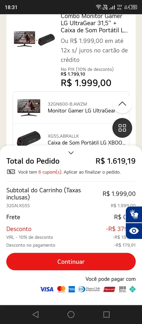 Imagem na descrição da promoção