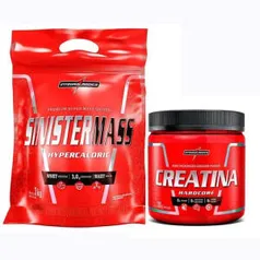 KIT GANHO DE MASSA SINISTERMASS 3KG + CREATINA 300G - INTEGRALMEDICA | R$124