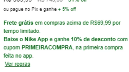 Imagem na descrição da promoção