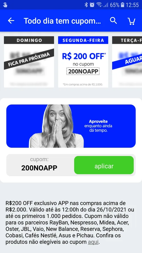 Imagem na descrição da promoção