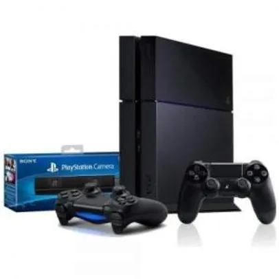 [Americanas] Console Sony Playstation 4 500gb (Ps4), 2 Controles, Câmera Sony por R$ 1599
