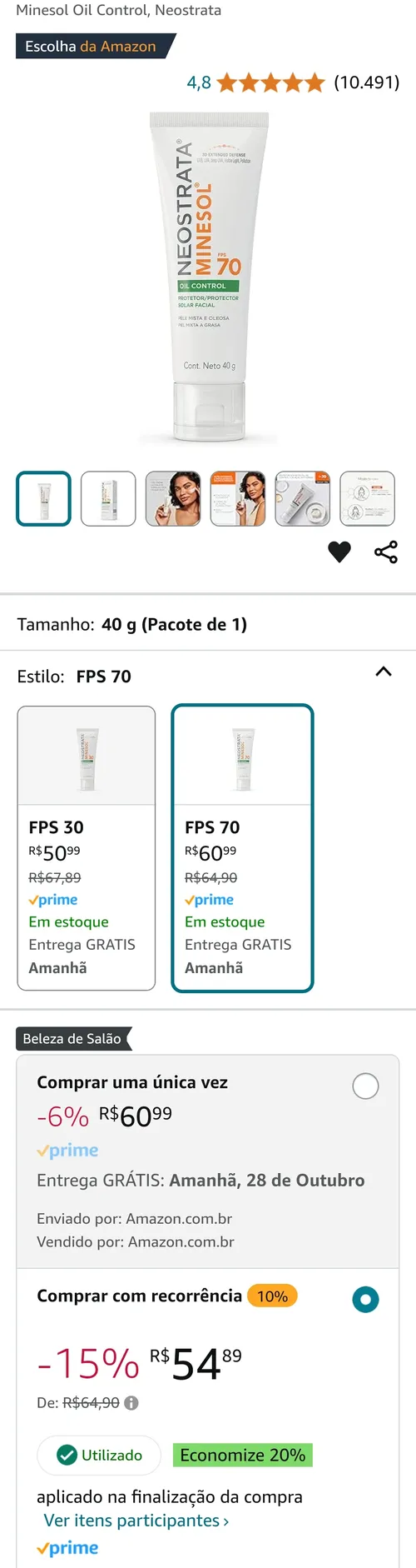 Imagem na descrição da promoção