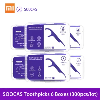 Fio dental Xiaomi Soocas com 300 unidades | R$77