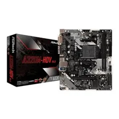 Placa Mae ASRock A320M-HDV R4.0 DDR4 Socket AM4 | R$439