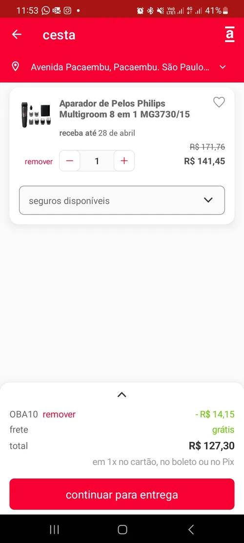 Imagem na descrição da promoção