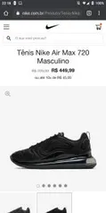 Air Max 720 - preto - masculino (39 e 42) | R$ 450