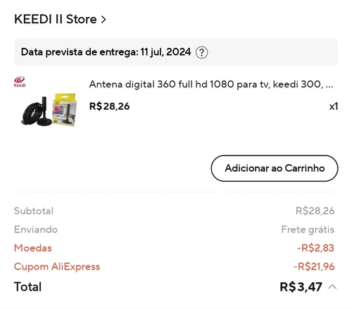 Imagem na descrição da promoção