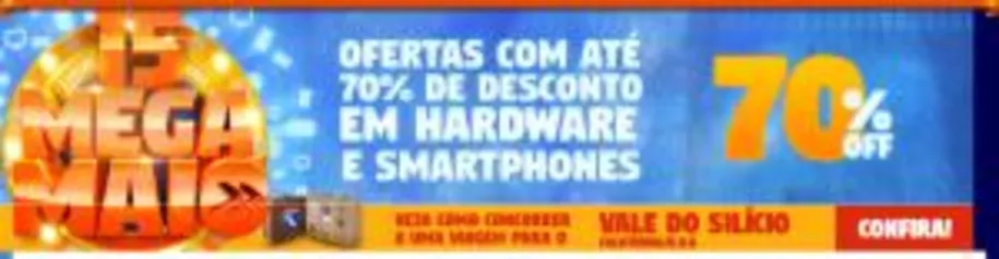 Descontos de até 70% em Hardware e Smartphones