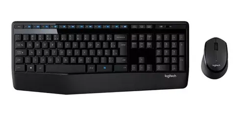 Combo Teclado E Mouse Sem Fio Mk345 Preto Logitech