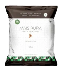 Pipoca Artesanal Maïs Pura sabor Cacau & Menta 120g