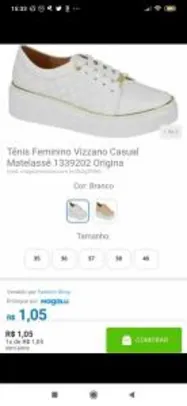 Tênis Feminino Vizzano Casual Matelassê 1339202 Original | R$1,05