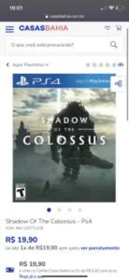 Shadow of the colossus PS4 | R$20