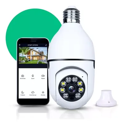 Camera Ip Inteligente Lampada Panoramica Yoosee Wifi E Espiã