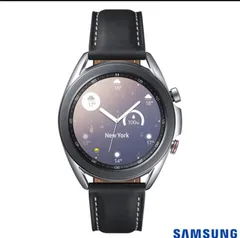 Galaxy Watch3 41mm Samsung Prata com 1,4", Pulseira de Couro, Bluetooth, LTE e 8GB - SM-R855FZSPZTO