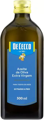 Azeite de Oliva Extra Virgem Extraído a Frio Italiano De Cecco Vidro 500ml