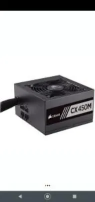 Fonte Corsair 450W 80 Plus Bronze Semi Modular CX450M | R$ 430