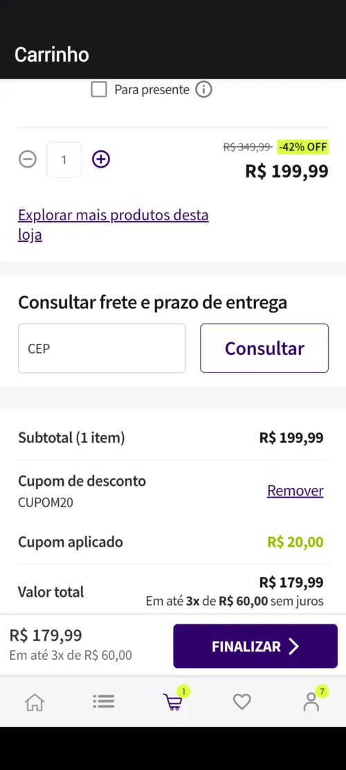 Imagem na descrição da promoção