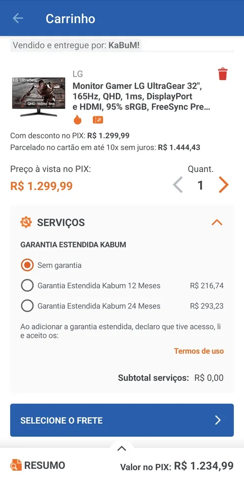 Imagem na descrição da promoção