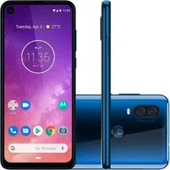 Smartphone Motorola One Vision 128GB Dual Chip Android Pie 9.0 Tela 6,3" 4G + Câmera 48+5MP - Azul Safira