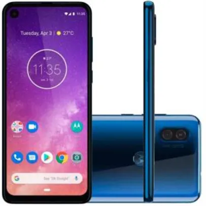 Smartphone Motorola Moto One Vision 128GB Azul Tela 6,3" Câmera Dupla 48MP Selfie 25MP Android 9.0 Pie