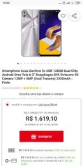 Asus Zenfone 5z 6GB 128GB (1x Cartão Américanas + Ame)