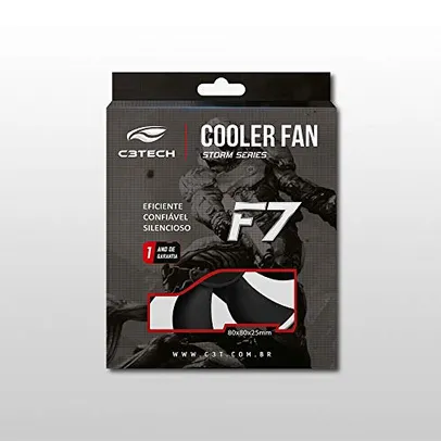 Cooler Fan 80mm C3Tech F7-50BK Storm R$19