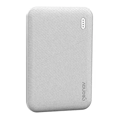 Geonav Carregador Portátil Universal 5.000mAh, 2 portas USB 2.1A, Led Indicador de bateria, ES5KWT, Branco