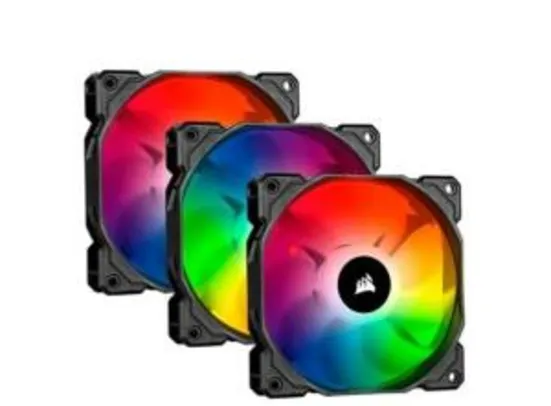 Kit com 3 Cooler FAN Corsair iCUE SP120 RGB PRO - R$ 266