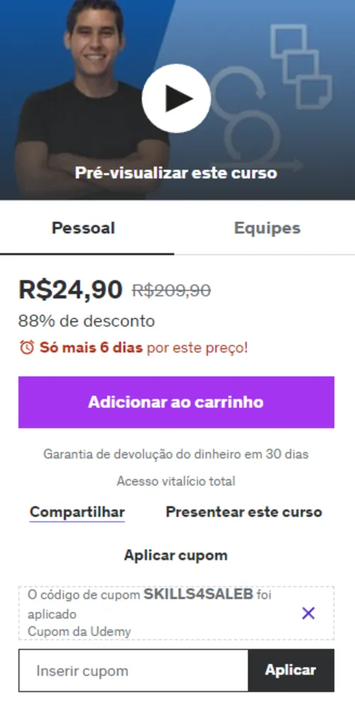 Imagem na descrição da promoção