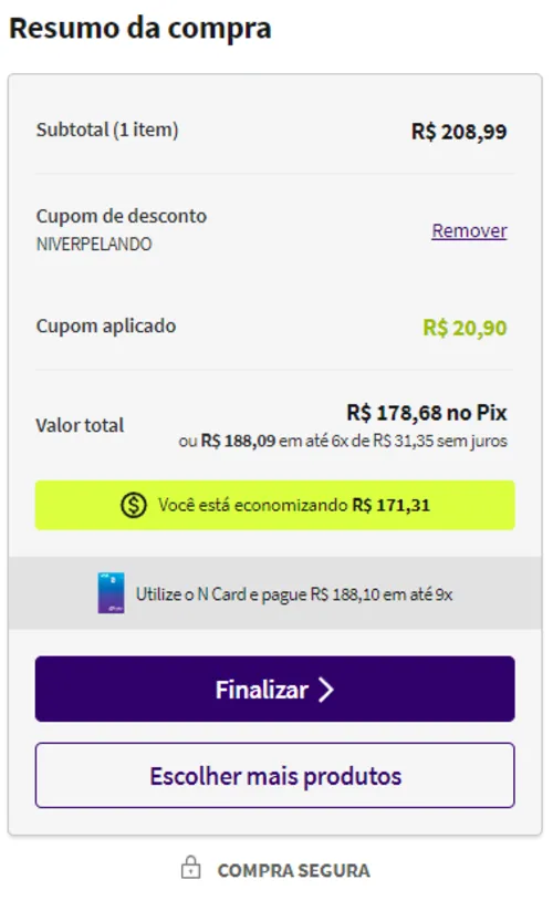 Imagem na descrição da promoção