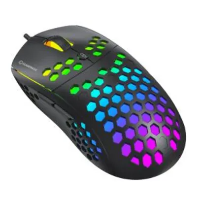 Mouse Gamer Gamemax MG8, 6400 DPI, RGB, Preto | R$ 87