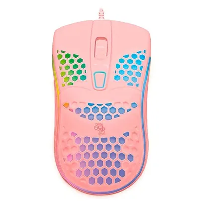 Mouse Gamer Dragon War Light 2400dpi 7 Cores 70g Ultraleve Rosa - MGDWL3 ELG