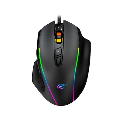 Mouse Gamer Havit MS1011, RGB, 8 Botões, 7200DPI - HV-MS1011 | R$ 81