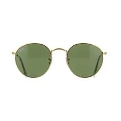 Óculos de Sol Dourado 53 Ray Ban Round 3447 001 | R$281