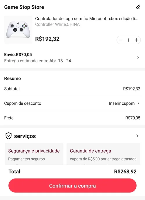 Imagem na descrição da promoção