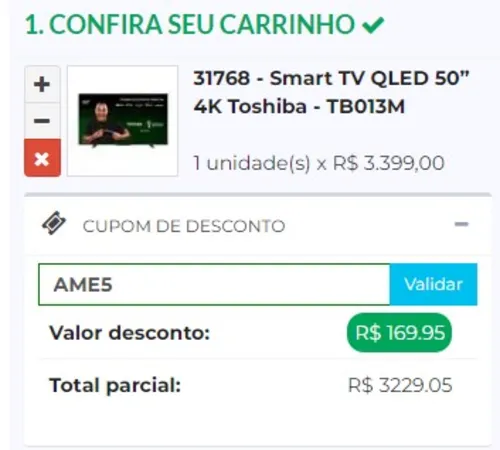 Imagem na descrição da promoção