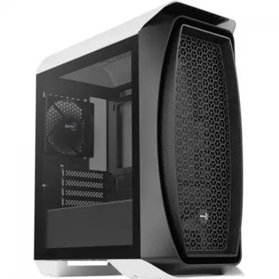 Gabinete Gamer Aerocool Aero One Mini, Mid Tower, Vidro Temperado, White, M-ATX, Sem Fonte, Com 1 Fan, AERO ONE MINI