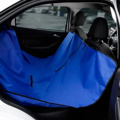 [AME R$40/ SC R$7] Capa Pet Impermeável Protetora para Carro Azul - Basic+