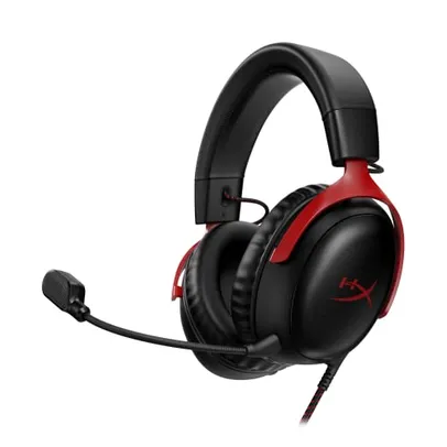 HEADSET HYPERX CLOUD III PRETO E VERMELHO