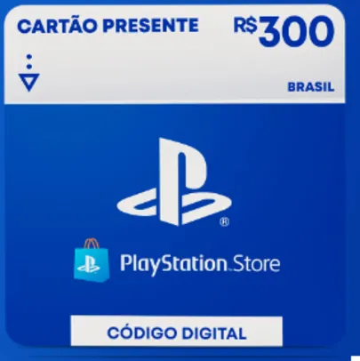 R$300 PlayStation Store - Cartão Presente Digital [Exclusivo Brasil]