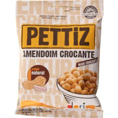[APP] Pettiz Amendoim Crocante Natural Dori 90g | 6 por R$10 (R$1,66 unid)