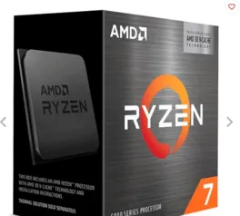 Processador AMD Ryzen 7 5700X3D, 8-Core, 16-Threads, 3.0GHz (4.1GHz Turbo), Cache 100MB, AM4