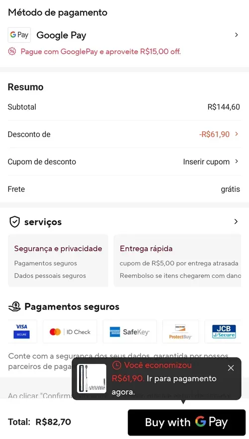 Imagem na descrição da promoção